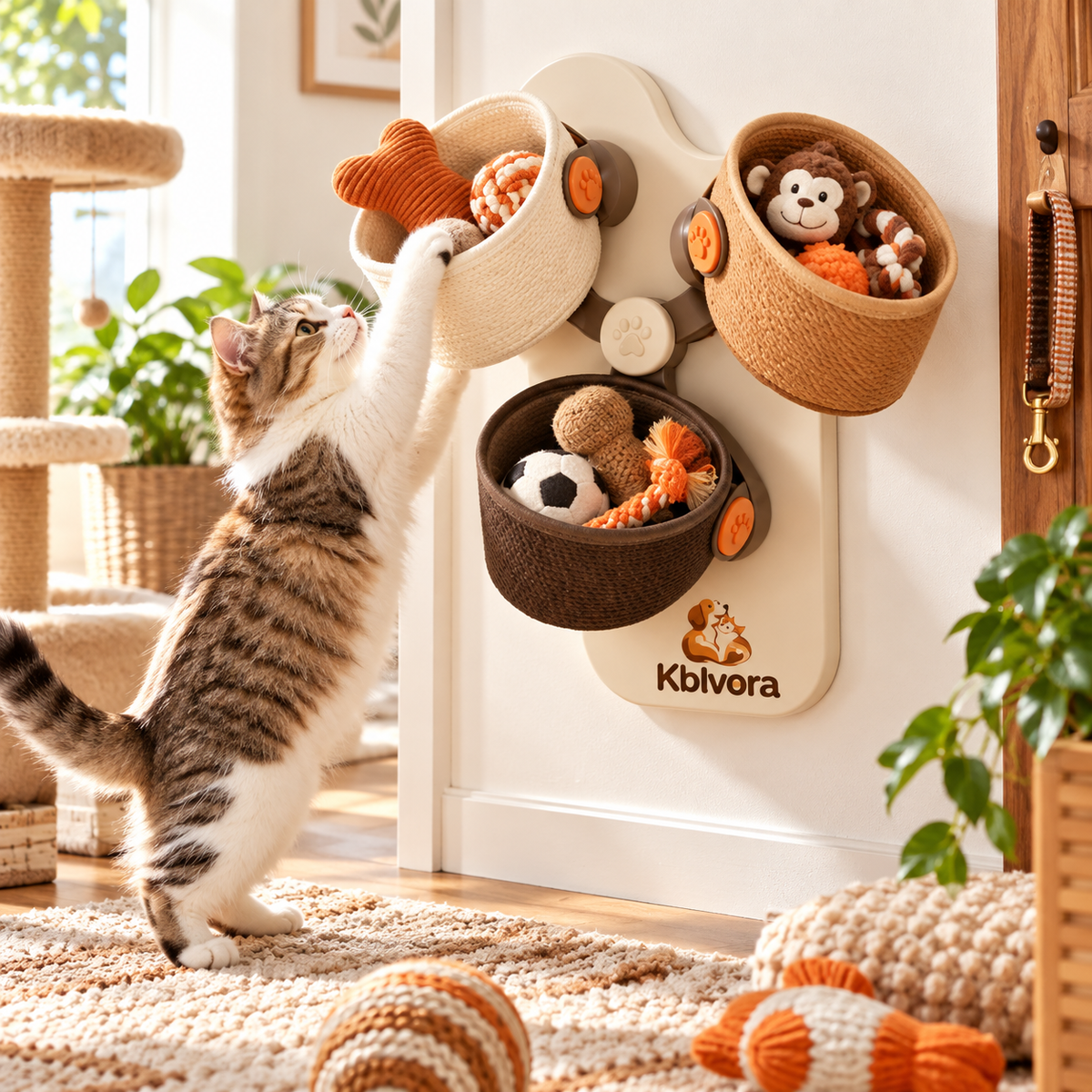 Avelorq™ SpinPocket Rotating Toy Wall Organizer