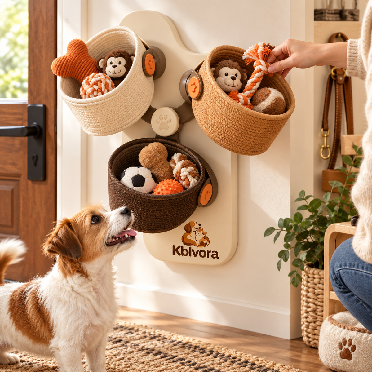 Avelorq™ SpinPocket Rotating Toy Wall Organizer
